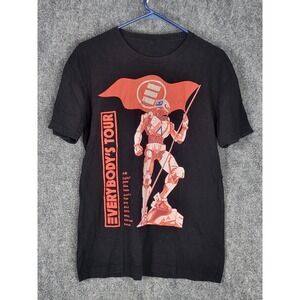 Logic Everybody's Tour T-Shirt Black Graphic Robot Hip Hop Concert Band Tee Sz M